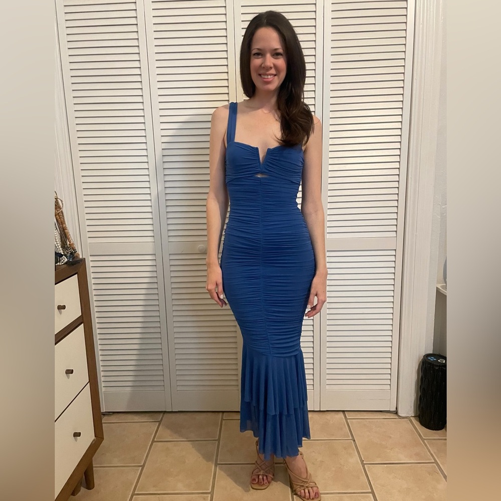 Hello Molly Party Pal Midi Dress in Blue